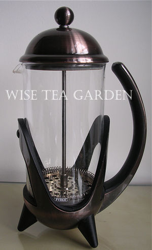 COPPER PLATED TEA PRESS, Wise Tea Garden